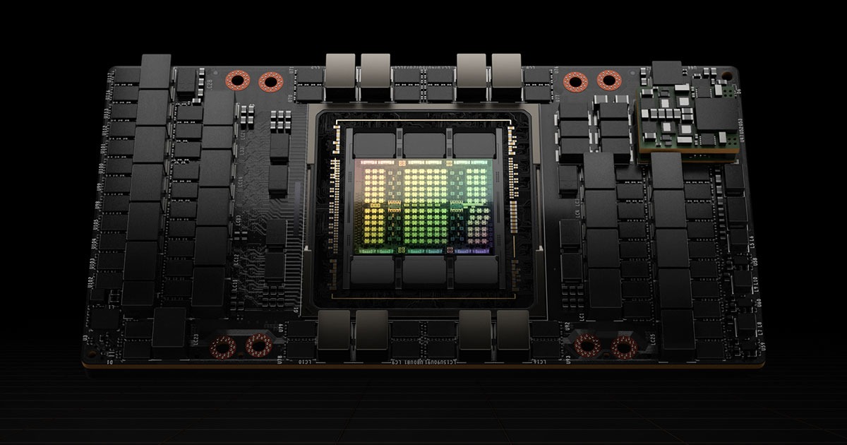 Official H100 family artwork showing an SXM module. PCIe NVL variants have a different physical form.